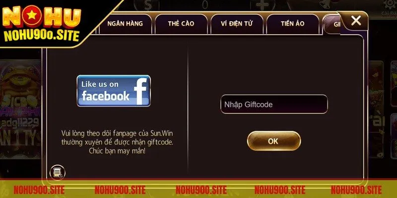 Nạp Tiền Nohu90 Đơn Giản Qua Phương Thức Tiện Lợi 2 Quy đổi Giftcode là cách nạp tiền Nohu90 đơn giản nhất
